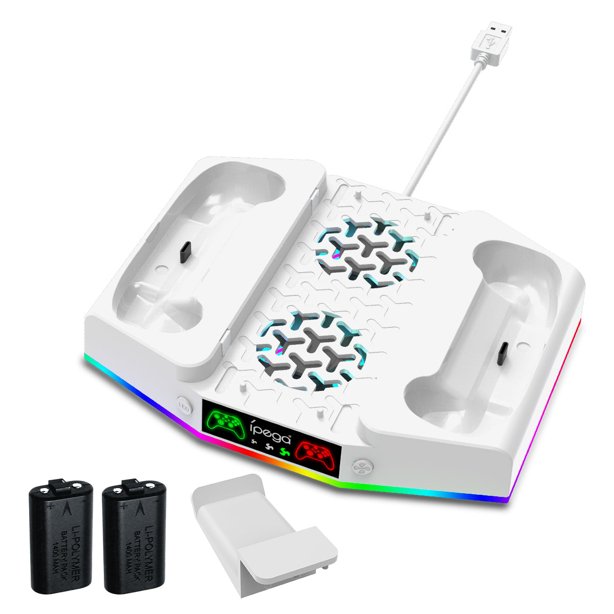 IPEGA PG-XBS011S til Xbox Series S Køleblæser spilkonsol Oplader med 2 USB-porte IPEGA PG-XBS011S til Xbox Series S Køleblæser spilkonsol Oplader med 2 USB-porte